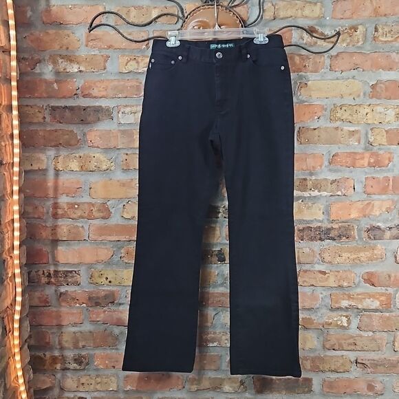 Ralph Lauren Black boots cut jeans size 8 - Picture 1 of 10